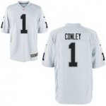 Youth NFL Oakland Raiders #1 Gareon Conley Nike White 2017 Draft Pick Game Jersey