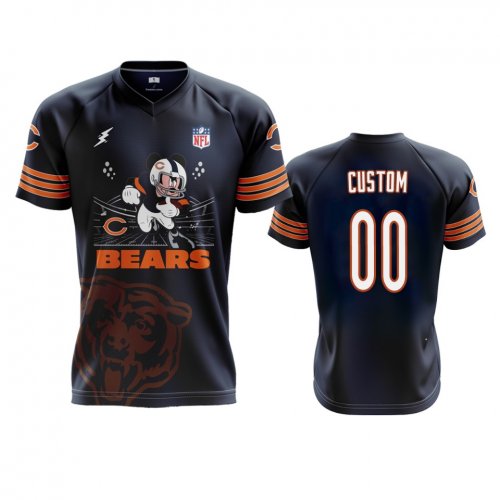 Chicago Bears custom Navy Mickey 2019 New Season Special Editon Jersey - Men\'s