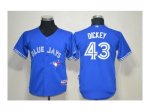 youth mlb toronto blue jays #43 dickey blue jerseys