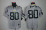nike nfl green bay packers #80 driver elite grey [lights out]