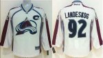 youth nhl colorado avalanche #92 landeskog white jerseys