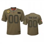 Youth Green Bay Packers Custom Camo 2019 Salute to Service Game Jersey