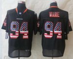nike nfl denver broncos #94 ware black [Elite USA flag fashion]