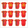 FIFA World Cup Russia 2018 Espana Home Red Soccer Jersey Short Sleeves Baby Jerseys