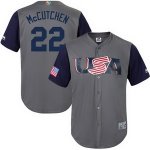 Men's USA Baseball #22 Andrew McCutchen Majestic Grey 2017 World Baseball Classic Stitched Jersey