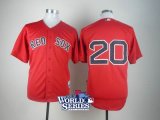 2013 world series mlb boston red sox #20 kevin youkilis red jers