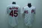 Baseball Jerseys philadelphia phillies #45 mcgraw m&n white(red
