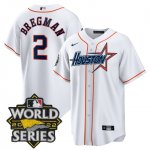Men's Houston Astros #2 Alex Bregman World Series Stitched White Special Cool Base Jersey