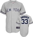 youth Baseball Jerseys new york yankees #33 swisher grey(2009 lo