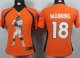 nike women nfl denver broncos #18 manning orange jerseys [portra