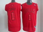 nba chicago bulls #1 rose red jerseys [fullred]