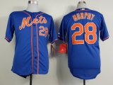 mlb new york mets #28 murphy blue jerseys [orange number]