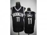 nba brooklyn nets #11 brook lopez black jerseys