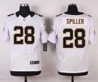 nike new orleans saints #28 spiller white elite jerseys