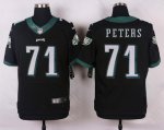 nike philadelphia eagles #71 peters elite black jerseys