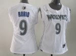 women nba minnesota timberwolves #9 rubio white cheap jerseys