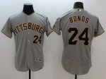 mlb pittsburgh pirates #24 barry bonds majestic grey flexbase authentic collection cooperstown jerseys