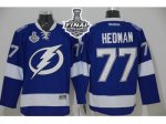 NHL Tampa Bay Lightning #77 Victor Hedman Blue 2015 Stanley Cup