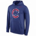 mlb chicago cubs nike logo performance pullover royal hoodie