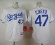 mlb jerseys kansas city Royals #47 Cueto White Cool Base