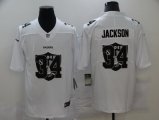 Football Oakland Raiders #34 Bo Jackson White Shadow Edition Limited Jersey