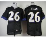 nike nfl baltimore ravens #26 elam black [new Elite][elam]