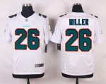 nike miami dolphins #26 miller white elite jerseys