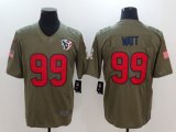 Men's NFL Houston Texans #4 Deshaun Watson Nike Olive Salute To Service Limited Jersey