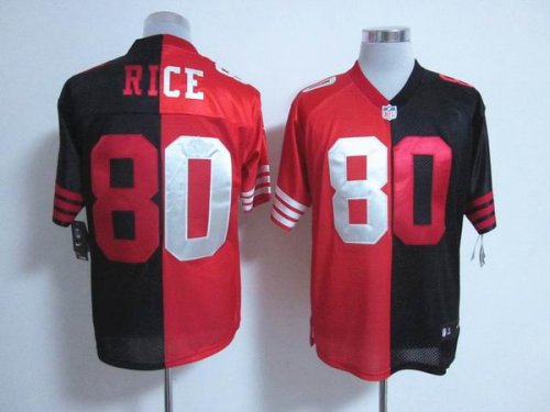 nike nfl san francisco 49ers #80 jerry rice red-black [Elite spl