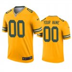 Green Bay Packers Custom Gold Inverted Legend Jersey
