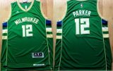 NBA Jersey Milwaukee Bucks #12 Parker Green Stitched Revolution