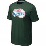 nba los angeles clippers big & tall primary logo D.green T-Shirt