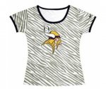 nike women minnesota vikings zebra T-Shirt