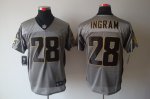 nike nfl new orleans saints #28 ingram elite grey jerseys [shado