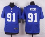 nike new york giants #91 ayers blue elite jerseys