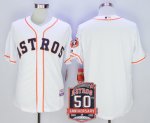 mlb houston astros blank white cool base 50th anniversary patch jerseys