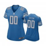 Detroit Lions Custom Blue Nike Game Jersey - Women