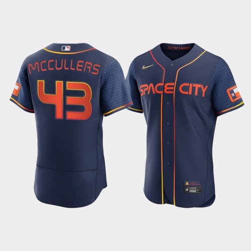 Men\'s Houston Astros #43 Lance McCullers Jr. Navy Authentic 2022 City Connect Jersey