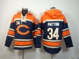 nike nfl chicago bears #34 payton oranger-blue [pullover hooded