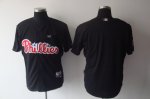 Baseball Jerseys philadelphia phillies blank black(09 logo)