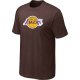 nba los angeles lakers big & tall primary logo Brown T-Shirt