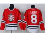nhl chicago blackhawks #8 leddy red [new 2013 stanley cup champi