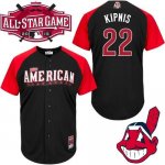 Indians #22 Jason Kipnis Black 2015 All-Star American League Sti