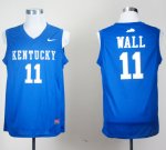 nba college kentucky wildcats 11# john wall blue jerseys [new fa