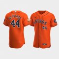 Men's Houston Astros #44 Yordan Alvarez 60th Anniversary Authentic Orange Jersey
