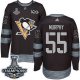 Men Pittsburgh Penguins #55 Larry Murphy Black 1917-2017 100th Anniversary Stanley Cup Finals Champions Stitched NHL Jersey