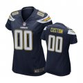 Los Angeles Chargers Custom Navy Nike Game Jersey - Women