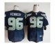 nike nfl seattle seahawks #96 kennedy elite blue jerseys