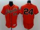 mlb san francisco giants #24 willie mays majestic orange alternate flexbase authentic collection jerseys