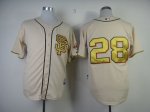mlb san francisco giants #28 posey cream [gold number]